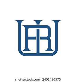 Monogram initial letter alphabet  font vector