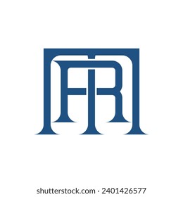 Monogram initial letter alphabet  font vector