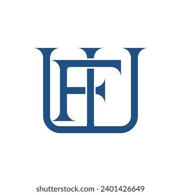 Monogram initial letter alphabet  font vector