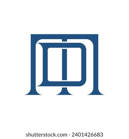 Monogram initial letter alphabet  font vector