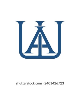 Monogram initial letter alphabet  font vector