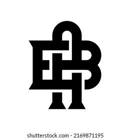 Monogram Initial Letter B Ba Ab Stock Vector (Royalty Free) 2169871195 ...