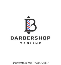 Monograma Letra Inicial B Plantilla De Logo De Barbershop Para Empresas