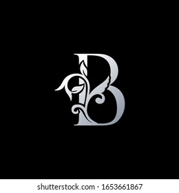 Monogram Initial Letter B Luxury Logo Icon, Vintage  B Letter Logo Design Template