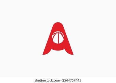 monogram initial letter A and basketball iconic logo vector design template. rocket basketball and letter A combination logo icon design vector illustration with modern, clean and elegant styles