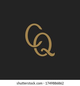 Monogram Initial Letter CQ Lettermark Logo For Branding or T shirt Design