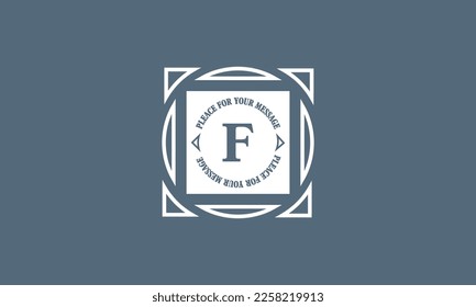 Monogram with the initial letter F for the company. Creative design template for business icon, logo, emblem.