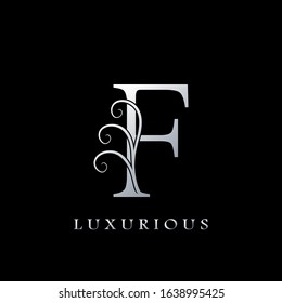 Monogram Initial Letter F Luxurious  Logo, vector design concept for luxury business indentity.