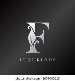 Monogram Initial Letter F Luxurious  Logo, vector design concept for luxury business indentity.