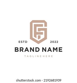 Monogram Initial Letter FG GF Logo Design. Business Initial Icon Vector