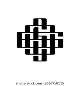Monograma letra inicial GGO GOG OGG Logo Design. Vetor de Ícone Inicial do Negócio.