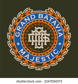 Monogram Initial Letter GMB BGM MGB Logo Design. Business Initial Icon Vector. Vintage Badge Emblem Style