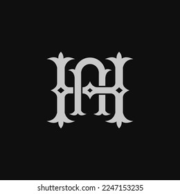 Monogram Initial Letter HA or AH Logo Template Design