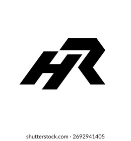 Monogram Initial Letter HR Logo. Creative Logotype design for business or company identity