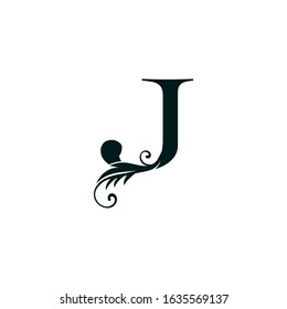 Monogram Initial Letter J  luxury logo icon,  luxurious vector design concept  alphabet letter for vintage luxury business.