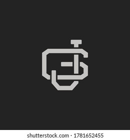Monogram Initial Letter JG or GJ Lettermark Logo Design For Branding