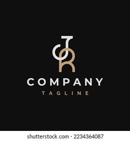 Monogram Initial Letter JR Logo Template Design
