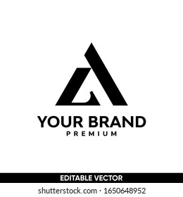 MONOGRAM INITIAL LETTER A AND LETTER L AL LOGO DESIGN