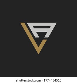 Monogram Initial Letter L + Letter A Hipster Lettermark Logo Template Design