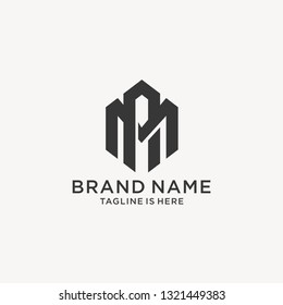 Monogram Initial Letter AM MA Logo Design. Business Initial Icon Vector