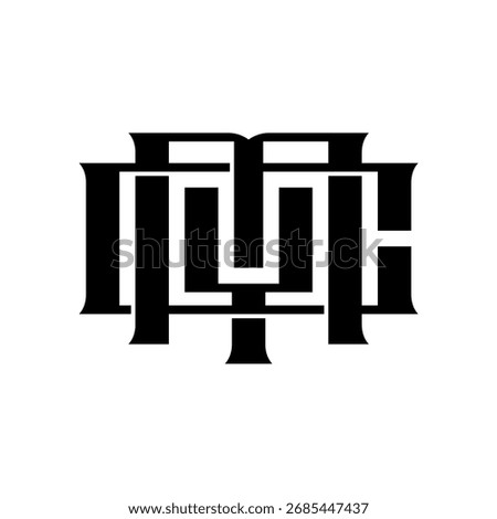 Monogram Initial Letter MYC CMY MCY Logo Design
