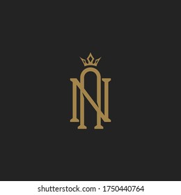 Monogram Initial Letter AN or NA Logo Template Design