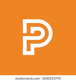 Monogram Initial Letter P PD DP logo design vector template