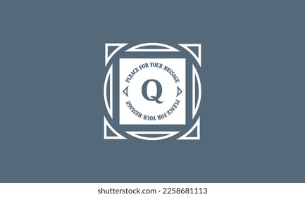 Monogram with the initial letter Q for the company. Creative design template for business icon, logo, emblem.