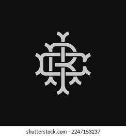 Monogram Initial Letter I + Letter R + Letter C , IRC Hipster Lettermark Logo For Branding or T shirt Design