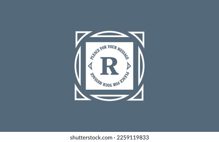 Monograma con la letra inicial R para la empresa. Plantilla de diseño creativo para icono comercial, logotipo, emblema.