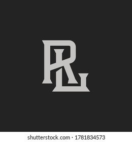 Monogram Initial Letter R + Letter L , RL Logo Template Design