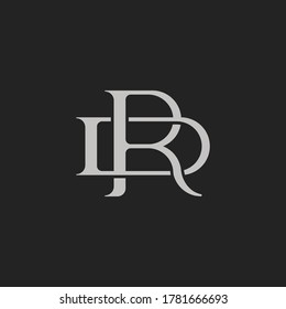 Monogram Initial Letter RD or DR Logo Template Design