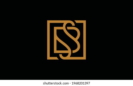 Monogram Initial Letter S B logo vector icon illustration