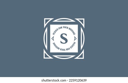 Monogram with the initial letter S for the company. Creative design template for business icon, logo, emblem.