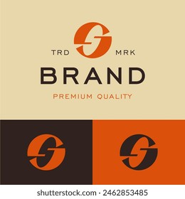 Monogram initial letter s logo design
