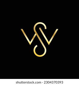 Monogram initial letter S and W logo in geometric and modern style. Best for finance, contractor, education or healthcare logo.