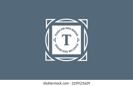 Monograma con la letra inicial T para la empresa. Plantilla de diseño creativo para icono comercial, logotipo, emblema.