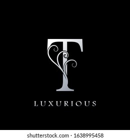 Monogram Initial Letter T Luxurious  Logo, vector design concept for luxury business indentity.