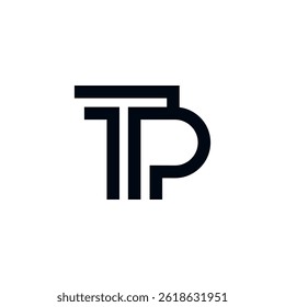 Monogram Initial letter TP logo icon design