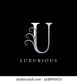 Monogram Initial Letter U Luxurious  Logo, vector design concept for luxury business indentity.