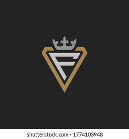 Monogram Initial Letter VF / FV Hipster Lettermark Logo For Branding