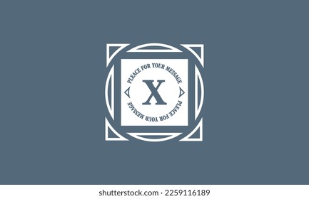 Monograma con la letra inicial X para la empresa. Plantilla de diseño creativo para icono comercial, logotipo, emblema.