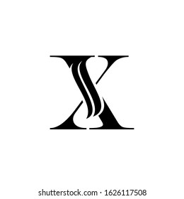 Monogram Initial Letter X Logo Icon  Luxury Vector Design Concept .