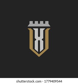 Monogram Initial Letter XV or VX Hipster Lettermark Logo For Branding or T shirt Design