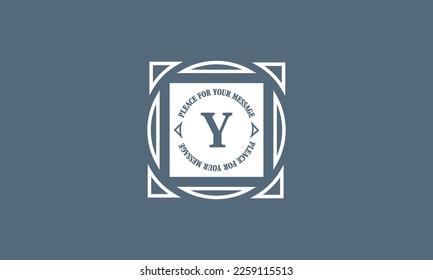Monogram with the initial letter Y for the company. Creative design template for business icon, logo, emblem.
