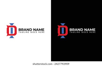 Monogram  initial letters DI D I ID creative corporate customs typography logo design. Letters universal elegant vector emblem with circle for your business and company.