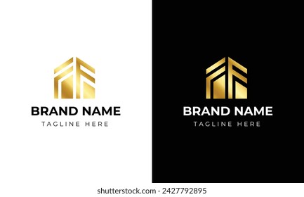 Monogram  initial letters F FF creative corporate customs typography logo design. Letters universal elegant vector emblem with circle for your business and company.