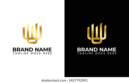 Monogram  initial letters F FF creative corporate customs typography logo design. Letters universal elegant vector emblem with circle for your business and company.