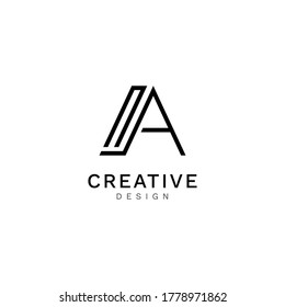 Monogram initial A logo deign 