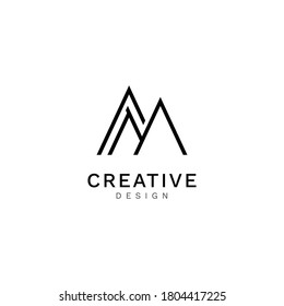 Monogram initial A logo deign